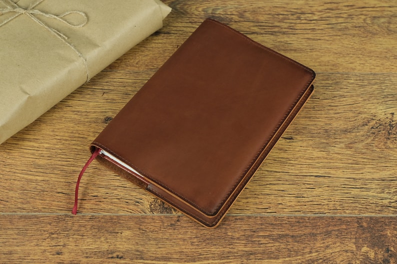 Vintage Leather Journal Cover, Minimalist Notebook Cover A5, Bullet ...