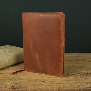 Personalized leather bible cover / Leather book cover / Leather notebook cover/ A5 notebook cover / A6 notebook cover / Leuchtturm1917 image 3