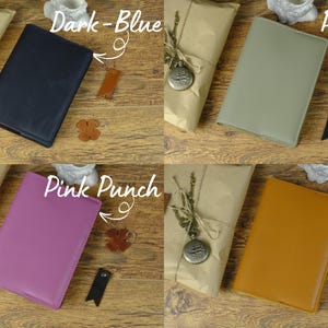 Hobonichi Leather notebook cover / Leather book cover / Leather bible cover / A6 notebook cover / A5 notebook cover / Personalized Gift image 4
