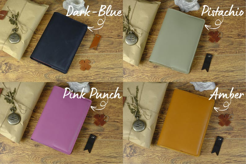 Hobonichi Leather notebook cover / Leather book cover / Leather bible cover / A6 notebook cover / A5 notebook cover / Personalized Gift image 4