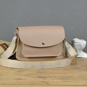 Bolso bandolera personalizable de piel flor para mujer – Bolso de hombro con cremallera hecho a mano – Monedero personalizado para uso diario – Regalo para ella