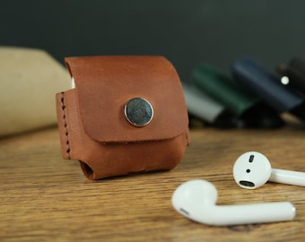 Personalized leather AirPods 2 Case, AirPods Case, Custom Airpods Case, Airpods case cover, Leather Airpods Case, Airpods Case, Airpods Cute