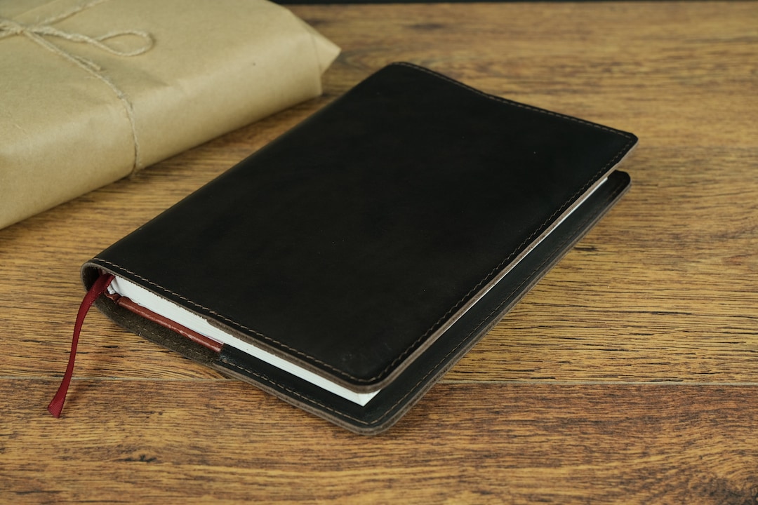 Vintage Leather Journal Cover, Minimalist Notebook Cover A5, Bullet ...