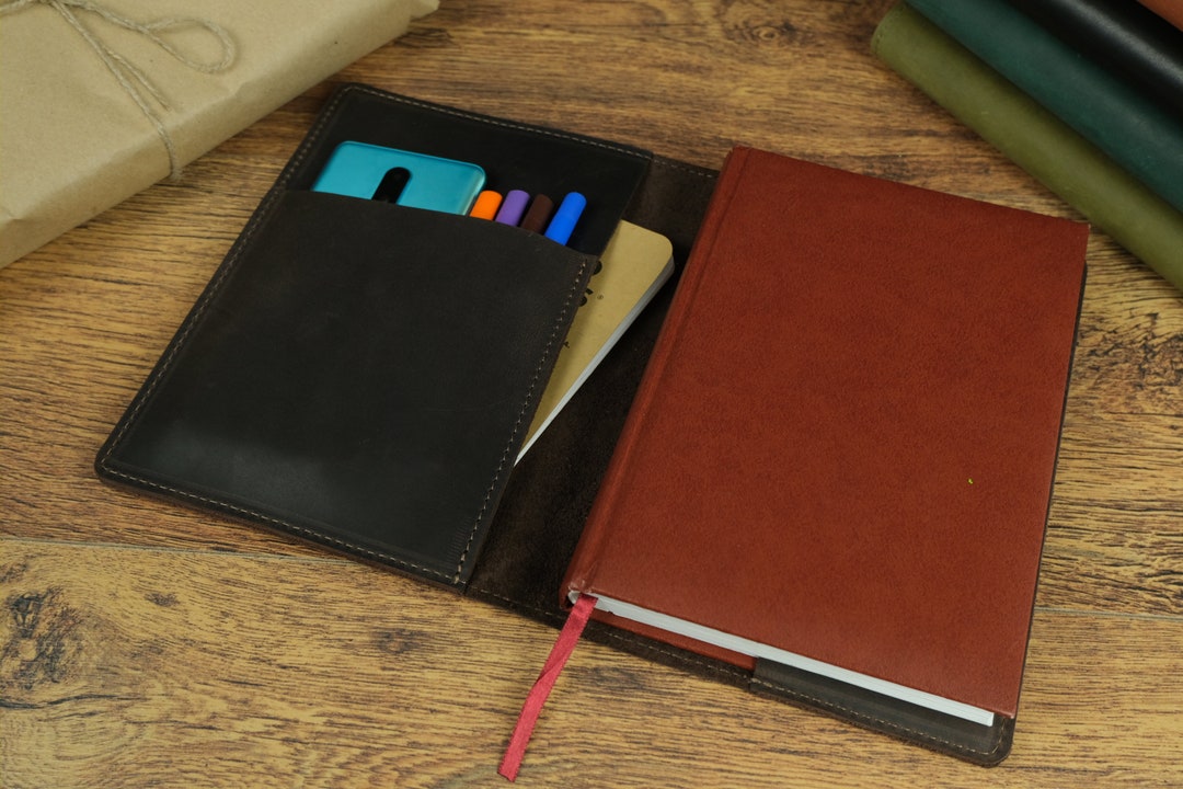 Personalized Leather A5 Notebook Cover, Journal Organizer - Etsy