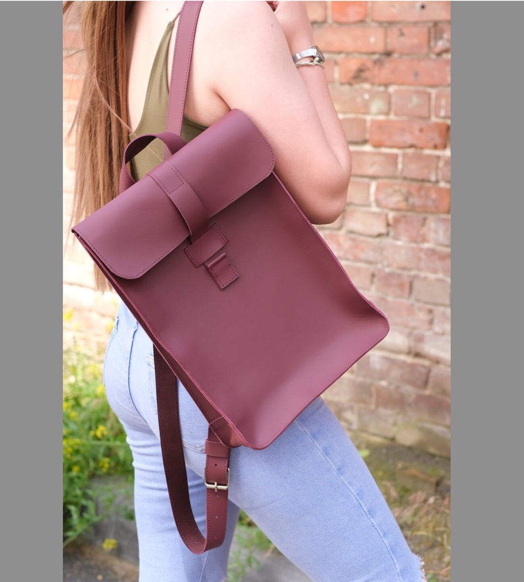 Personalized Leather Backpacks Leather Laptop Backpack Etsy