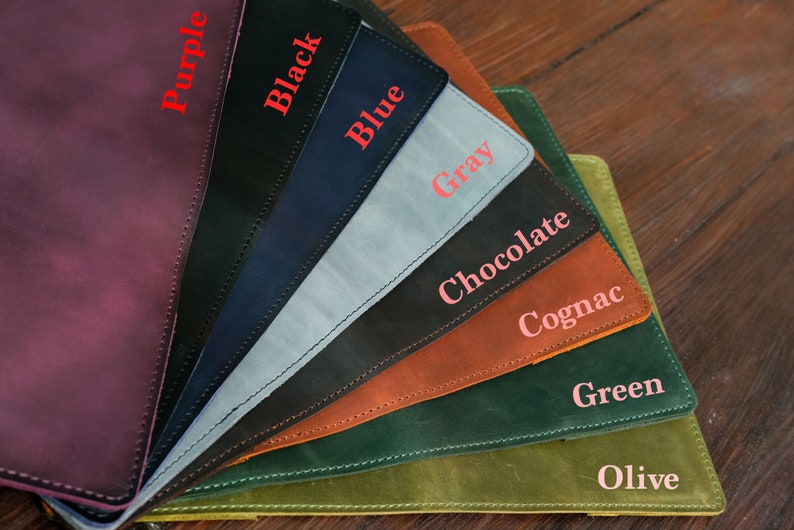 Personalized Leather Case Journal folio Personalized Leather Etsy