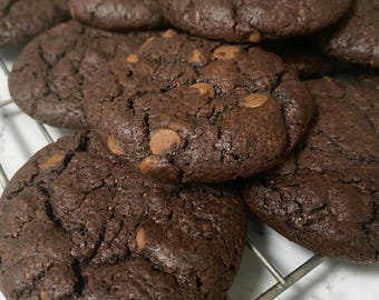 Double Chocolate Cookies - Box of 12 | Handmade | Baked to Order | Letterbox Gift | Edible Gift