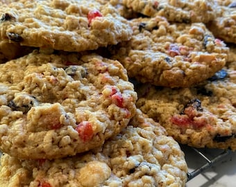 Oaty Fruit & Nut Cookies - Box of 12 | Handmade | Baked to Order | Letterbox Gift | Edible Gift