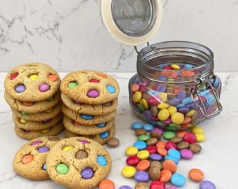Handmade Smartie Cookies | 15 Baked Fresh | Kids Letterbox Gift | Birthday Treat