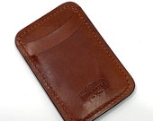 James Handmade Buck Brown Leather Minimalist ID Card Wallet