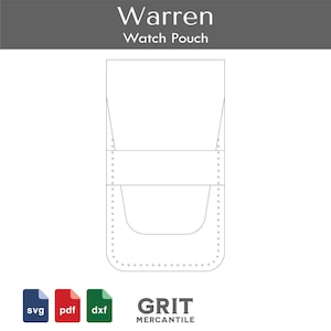 Wzór cyfrowy koperty zegarka SVG PDF DXF | Warren