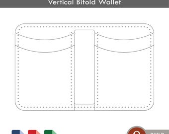 Bifold Wallet Digital Pattern SVG PDF DXF | Woodrow