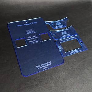 Plantilla de acrílico para billetera con funda para pasaporte / William