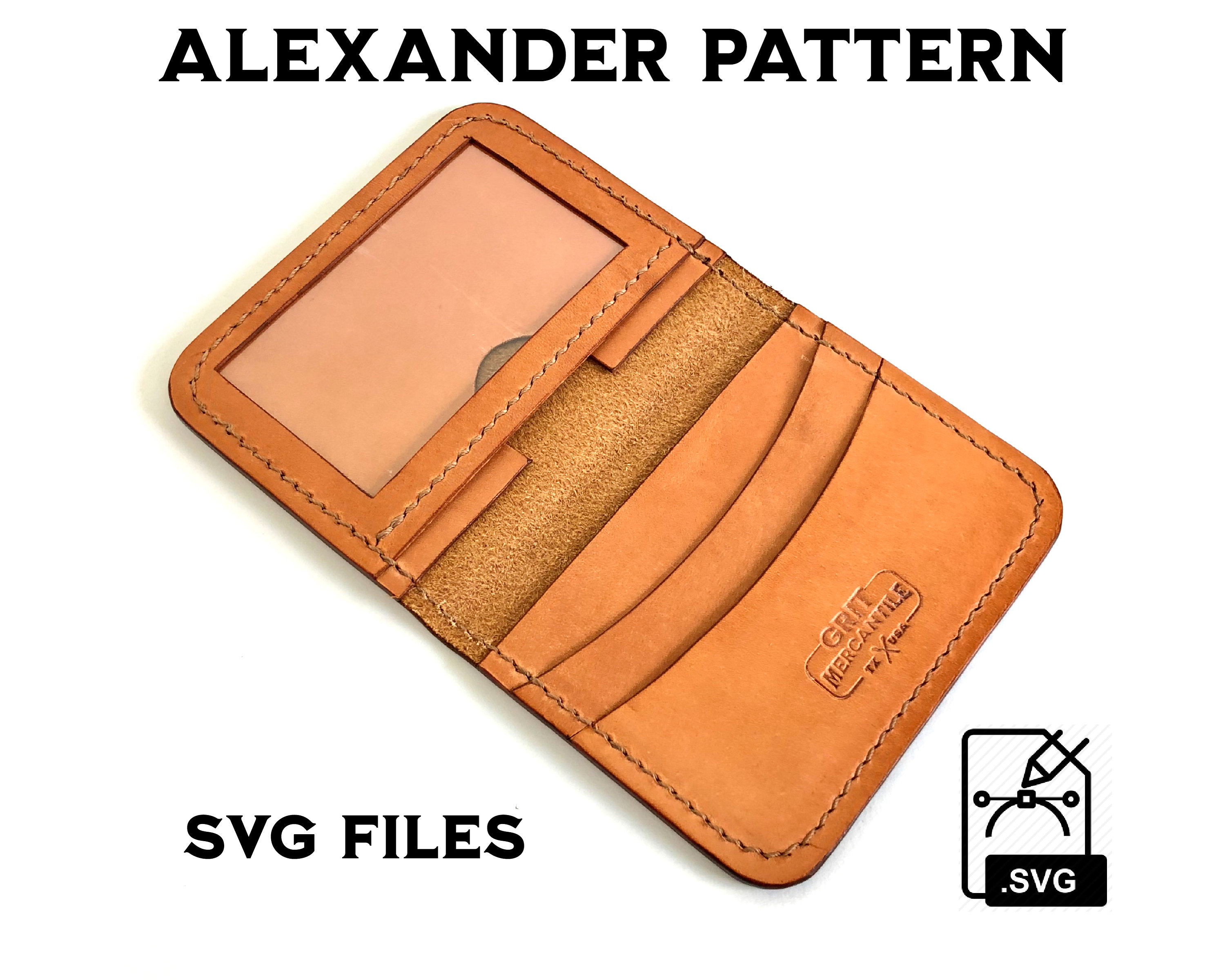 Alexander SVG Files ID Card Wallet Template Cricut and | Etsy
