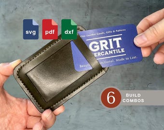 Slim Wallet Digital Pattern SVG PDF DXF | James