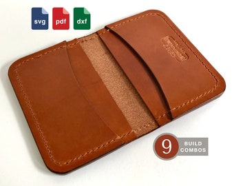 Slim Bifold Wallet Digital Pattern SVG PDF DXF | Taft