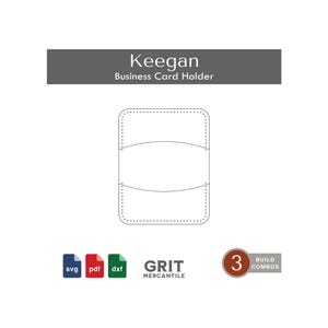 Porta biglietti da visita modello digitale SVG PDF DXF / Keegan