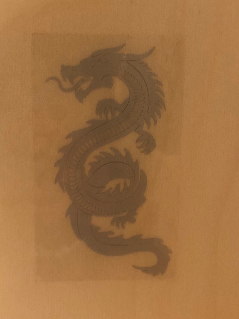 Reflective Dragon 3M Heat Transfer Vinyl Decal Sticker ONLY Etsy