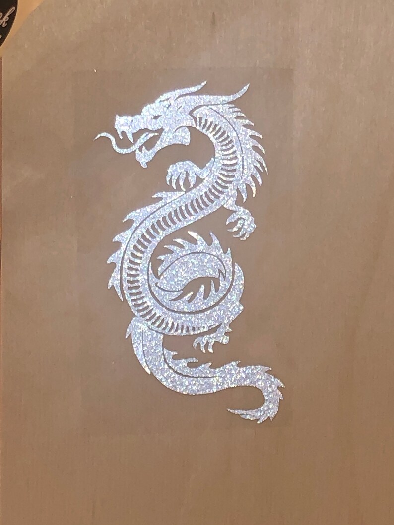 Reflective Dragon 3M Heat Transfer Vinyl Decal Sticker ONLY Etsy