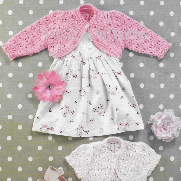 Baby/toddler/little girl lacy bolero cardigan knitting pattern PDF instant digital download