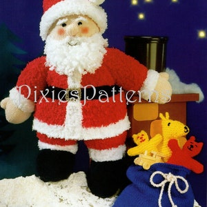 Santa/Father Christmas toy knitting pattern PDF instant digital download