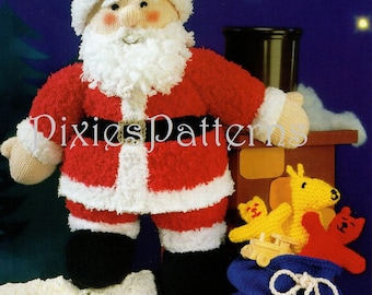 Santa/Father Christmas toy knitting pattern PDF instant digital download