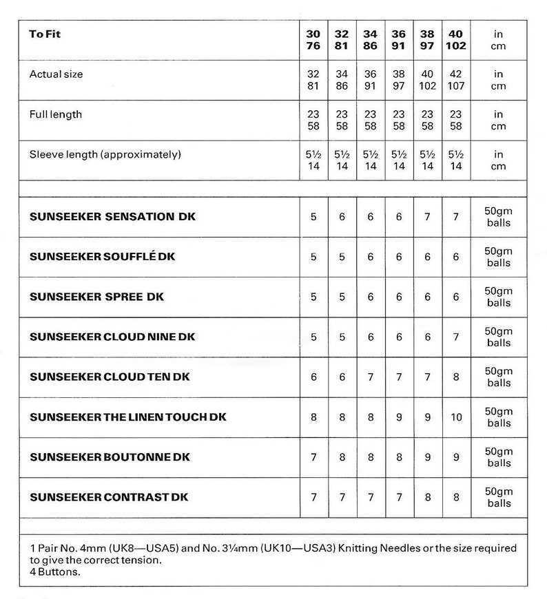 Damen Kurzarm Cardigan Strickanleitung PDF sofortiger digitaler Download Bild 3