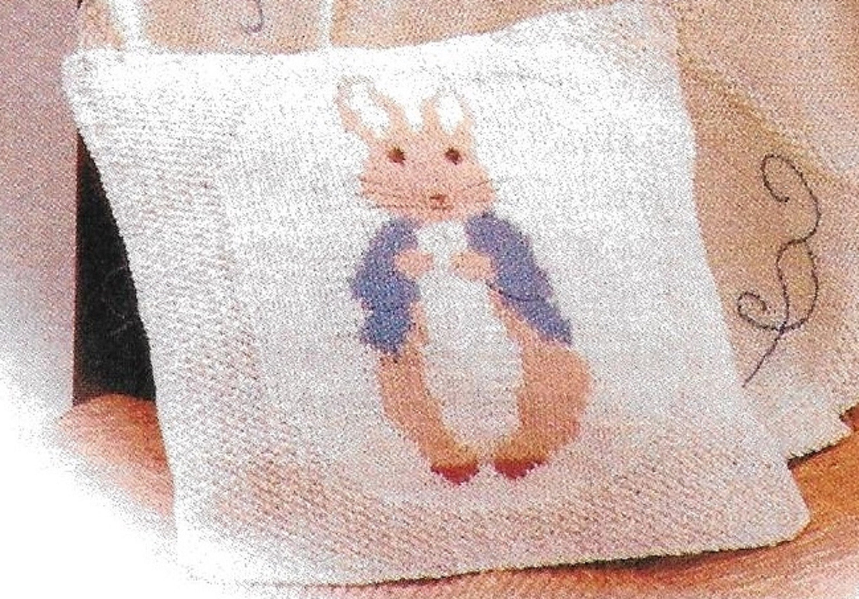 Peter Rabbit Cot Cover Throw and Cushion Cover Knitting - Etsy