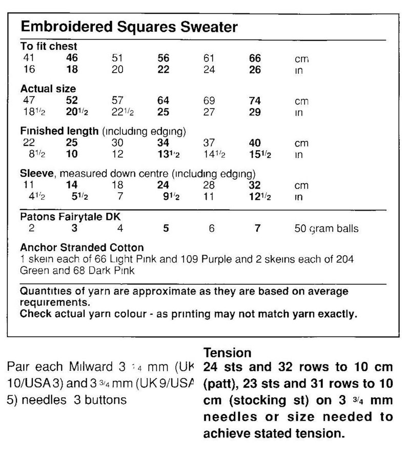 Very Pretty Girl's Sweater Knitting Pattern. to Fit Chest Sizes 16 ...