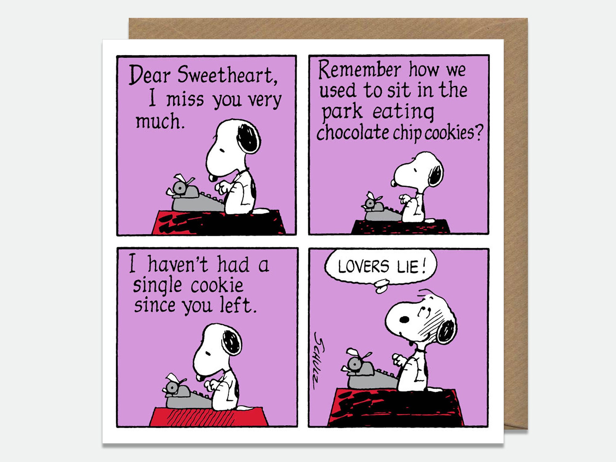 Snoopy Card I Miss You snoop29 - Etsy Sweden