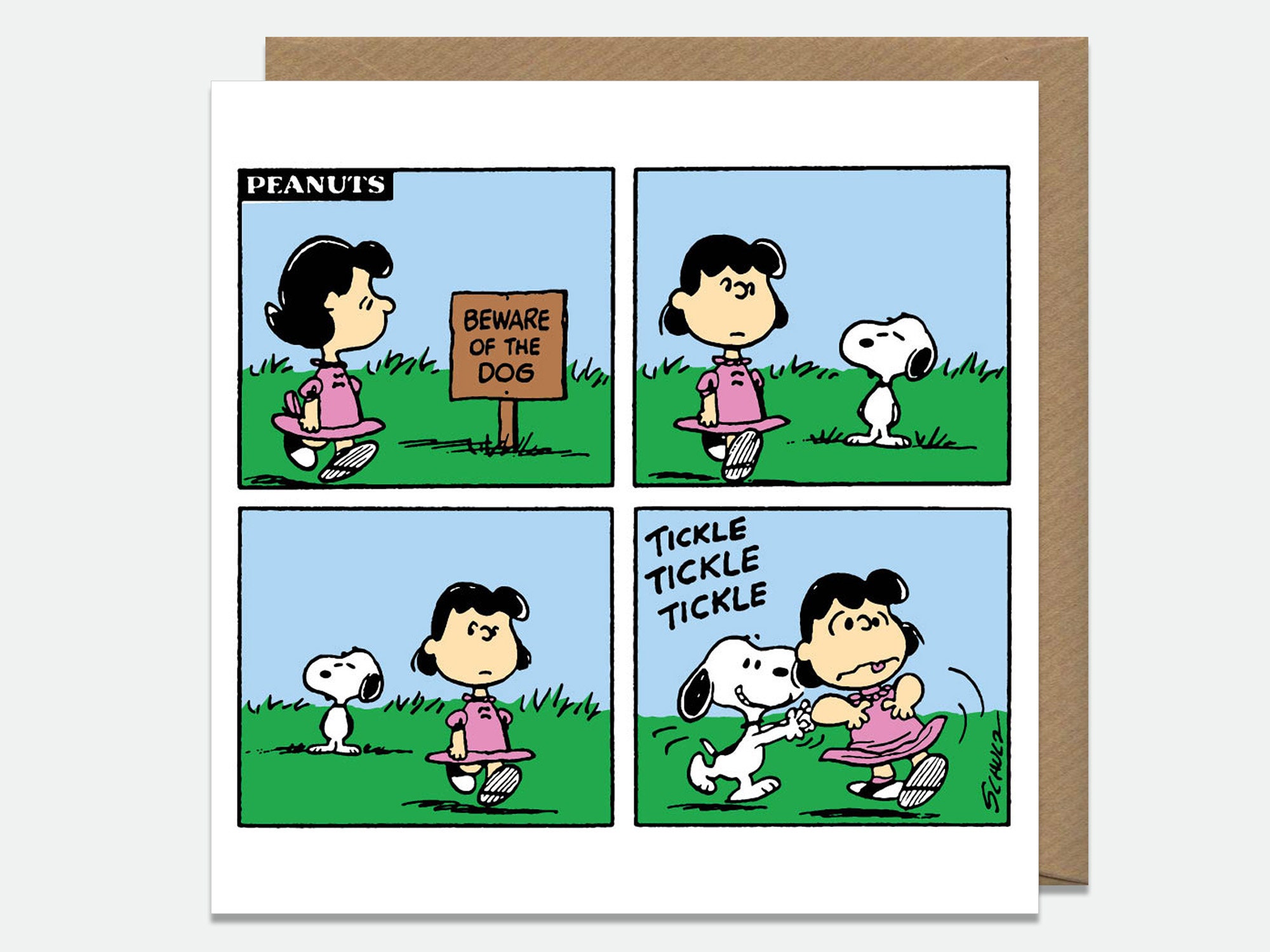 Snoopy and Lucy Birthday Card Beware of the Dog snoop27 Etsy UK