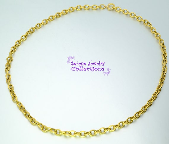 14k yellow gold Vintage Chain Necklace 21.5 inch - image 3