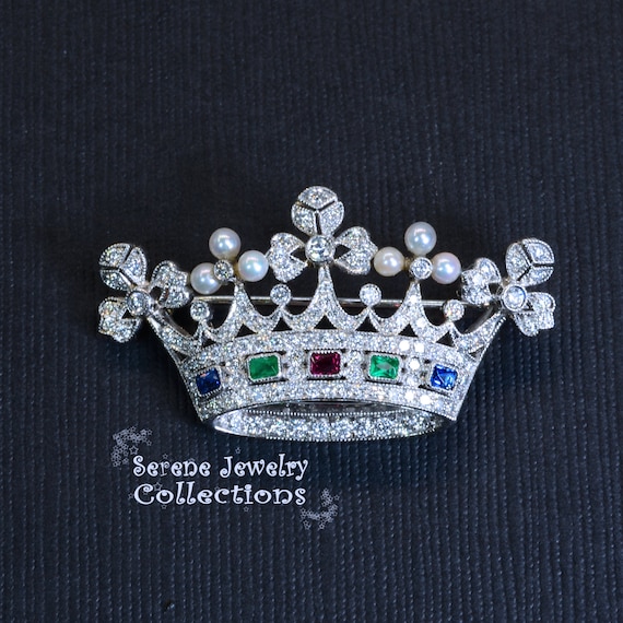 ルビー×サファイア×エメラルド ブローチ K18YG 5.7g エメラルド – 碌山