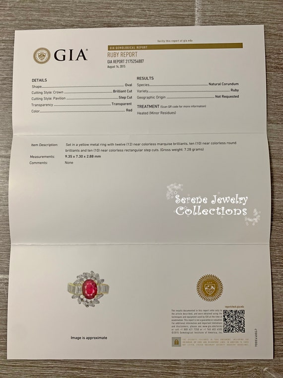 2ct Ruby Diamond 18k Solid Gold Ring Estate Vinta… - image 10