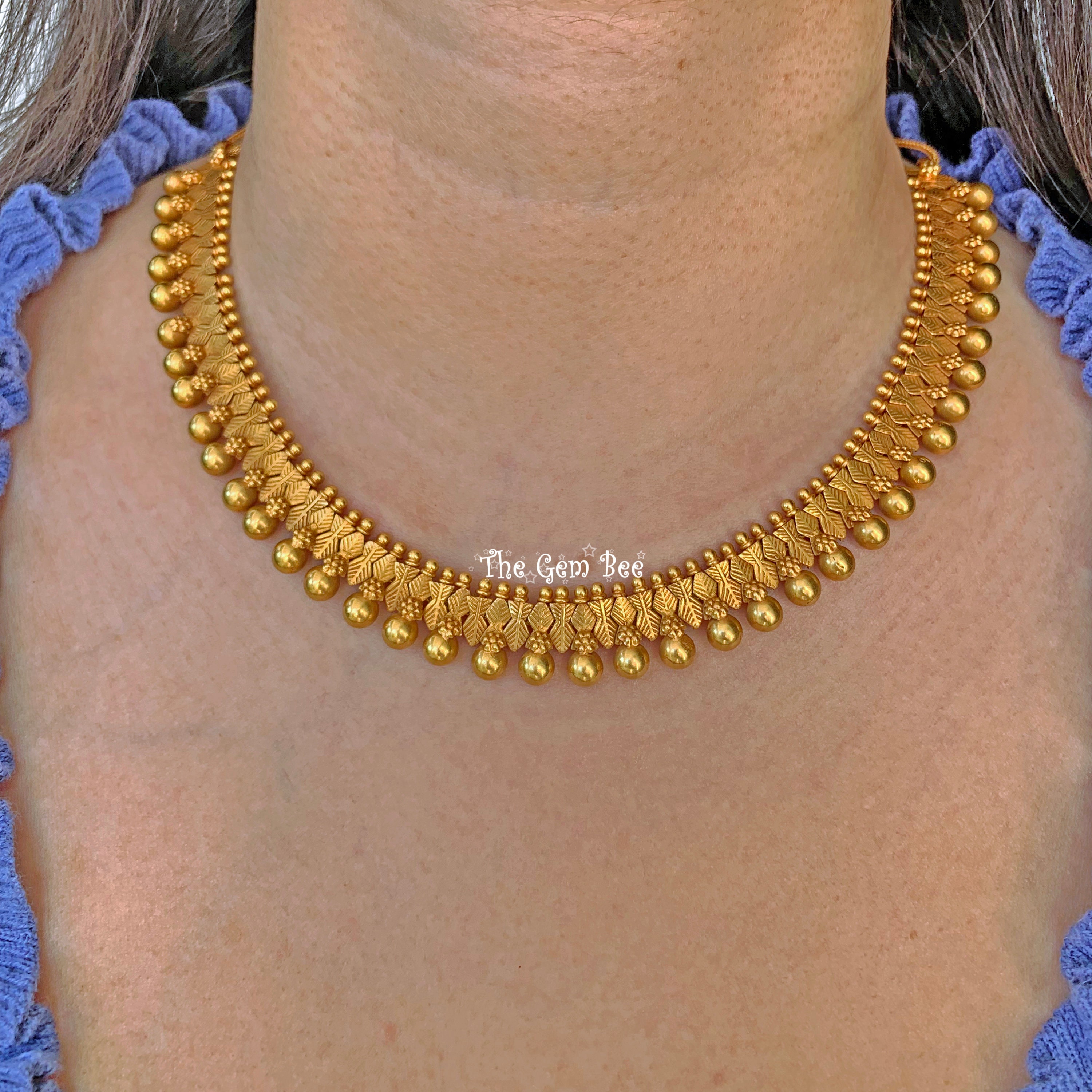 Delicate Choker Necklace in 22ct Gold GNS 182