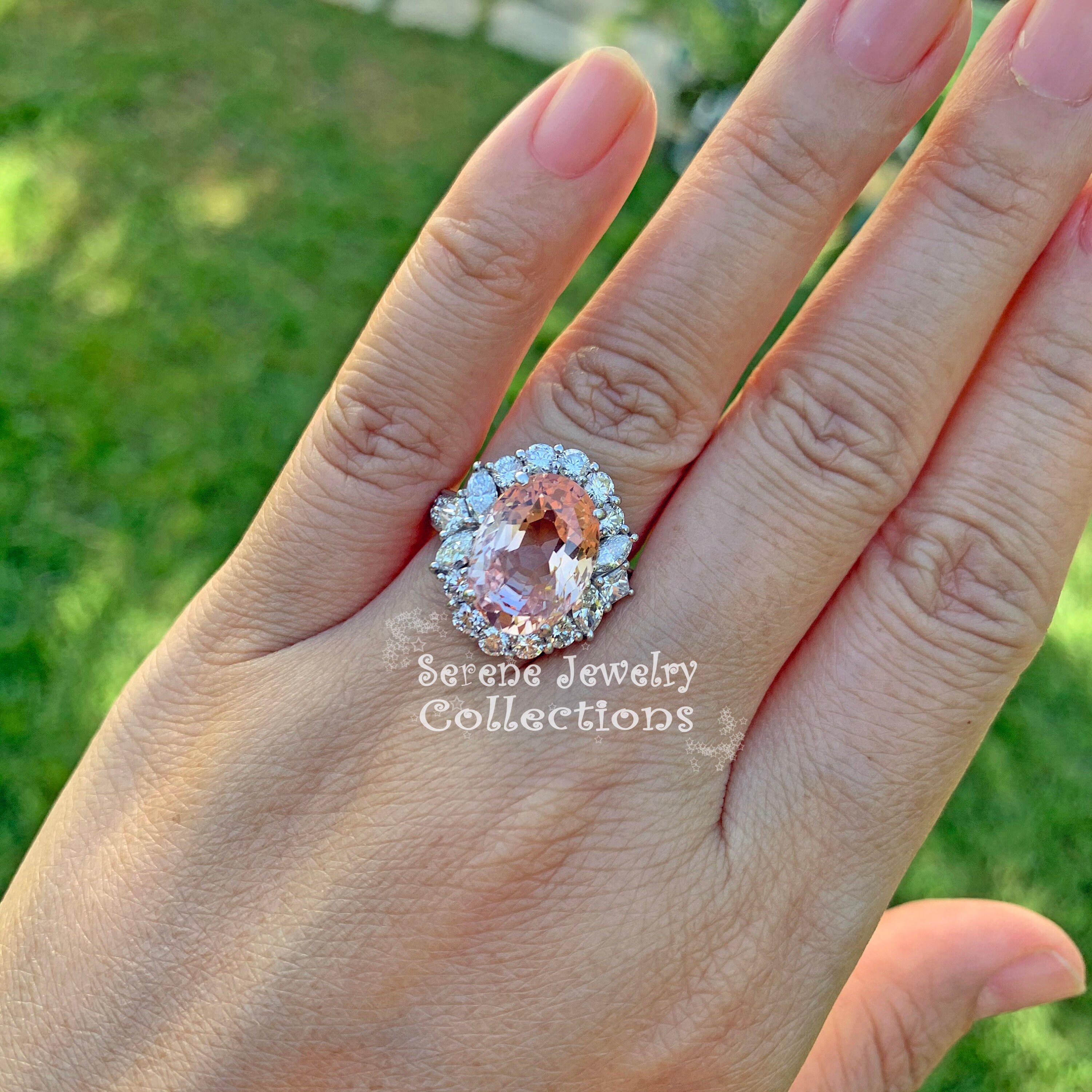 9.08ct Padparadscha Unheated Sri Lankan Sapphire Diamond