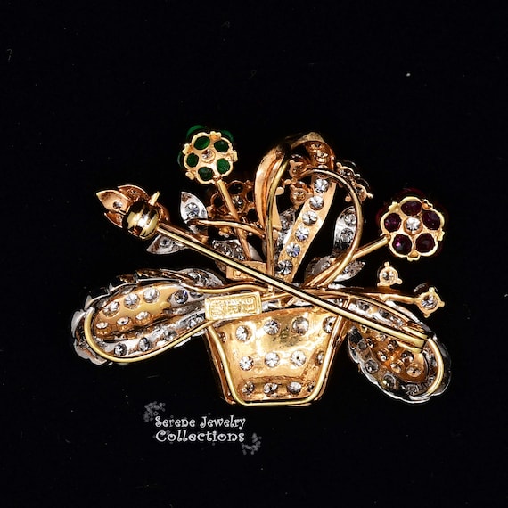 Ruby Emerald Sapphire Diamond 18k Solid Yellow Go… - image 7