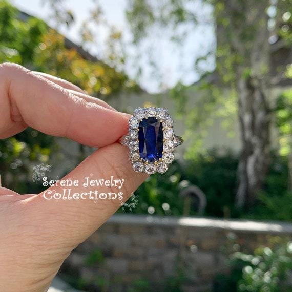 Sapphire antique ring best sale