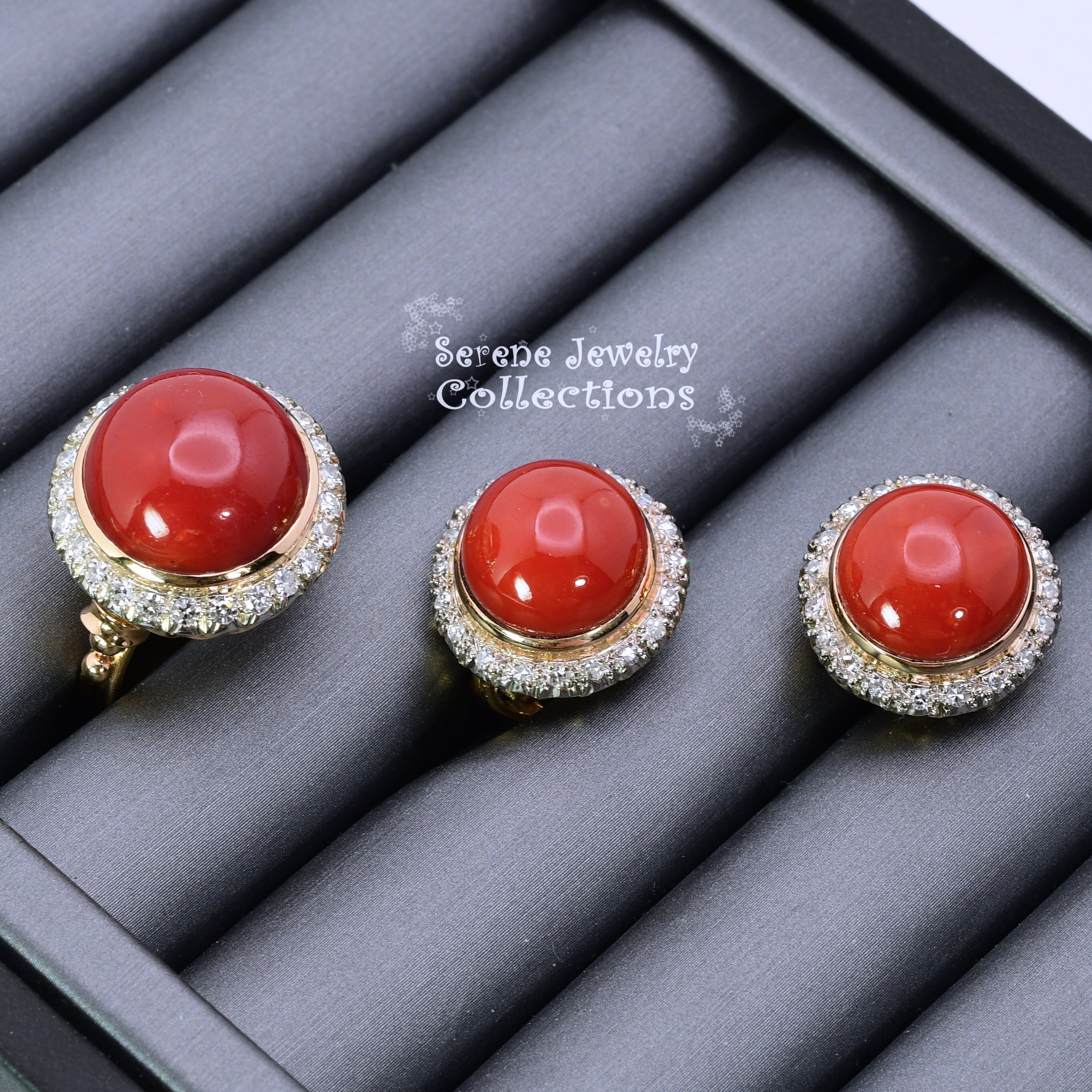 Ming's Hawaii Red Coral & White Pearl 14K Yellow Gold Ring - Hawaii Estate  & Jewelry Buyers