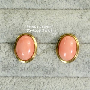 Brincos Angel Skin Coral Ouro Amarelo 14k Brincos Brinco Vintage