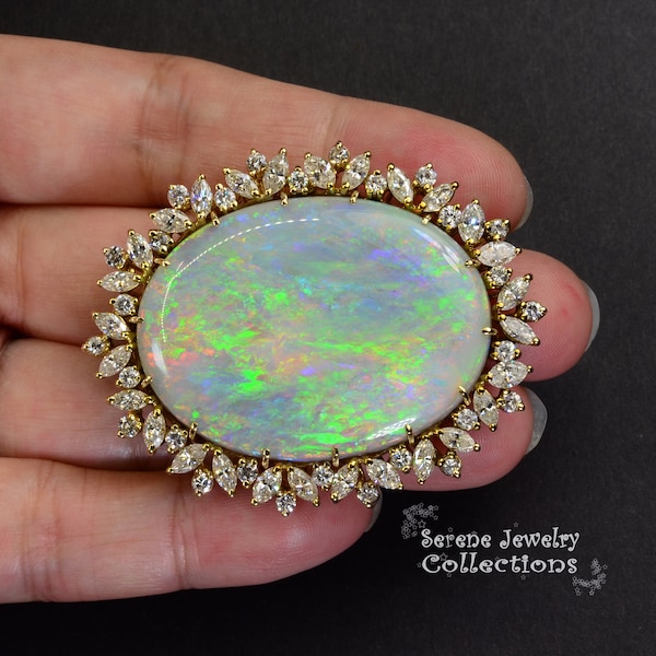 Australian Solid Opal Brooch Etsy
