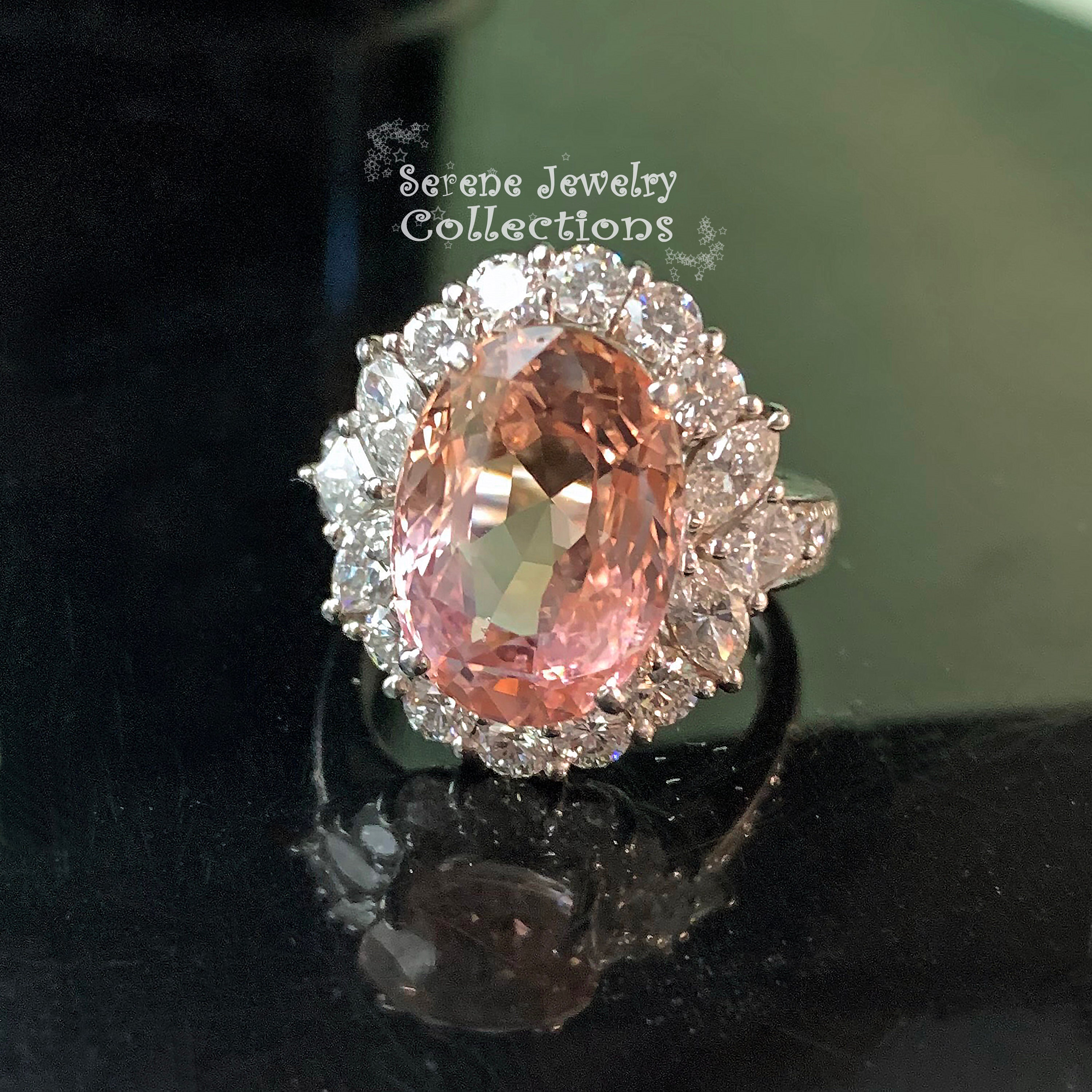 9.08ct Padparadscha Unheated Sri Lankan Sapphire Diamond 9.08ct Padparadscha Unheated Sri Lankan Sapphire Diamond