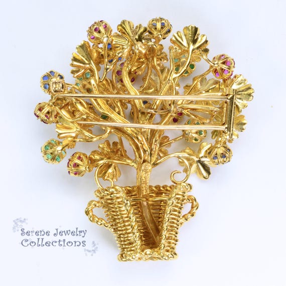 Ruby Emerald Sapphire Diamond 18k Solid Gold Tiff… - image 5