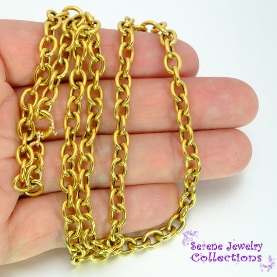 14k yellow gold Vintage Chain Necklace 21.5 inch - image 1