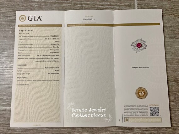 1.25ct Ruby Diamond 18k Solid Gold Ring Estate Vi… - image 10