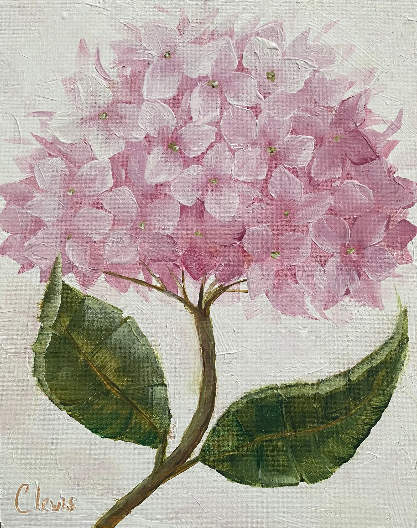 Pink Hydrangea Hydrangea painting Pink hydrangea painting Etsy