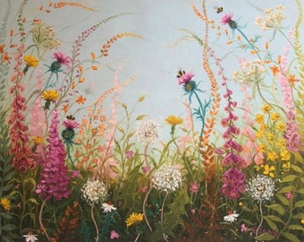 FINE ART PRINT-“Field of Dreams”, Wildflower Print, Giclee print. Made to order print, Wildflower Print.