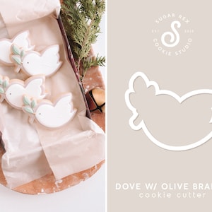 Dove w/ Olive Branch Cookie Cutter