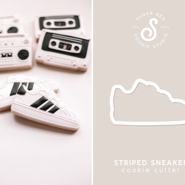 Striped Shoe Cookie Cutter