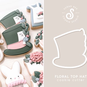 Floral Top Hat Cookie Cutter